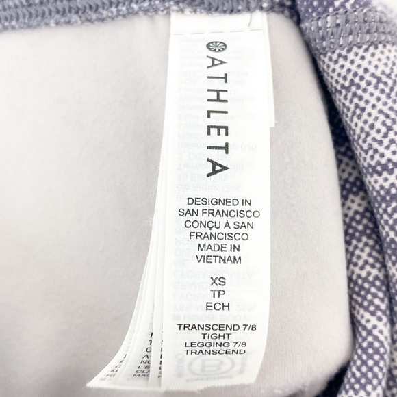 Athleta Women’s Size XS High Waist Marbled Gray Cropped Workout Legging - Picture 4 of 5